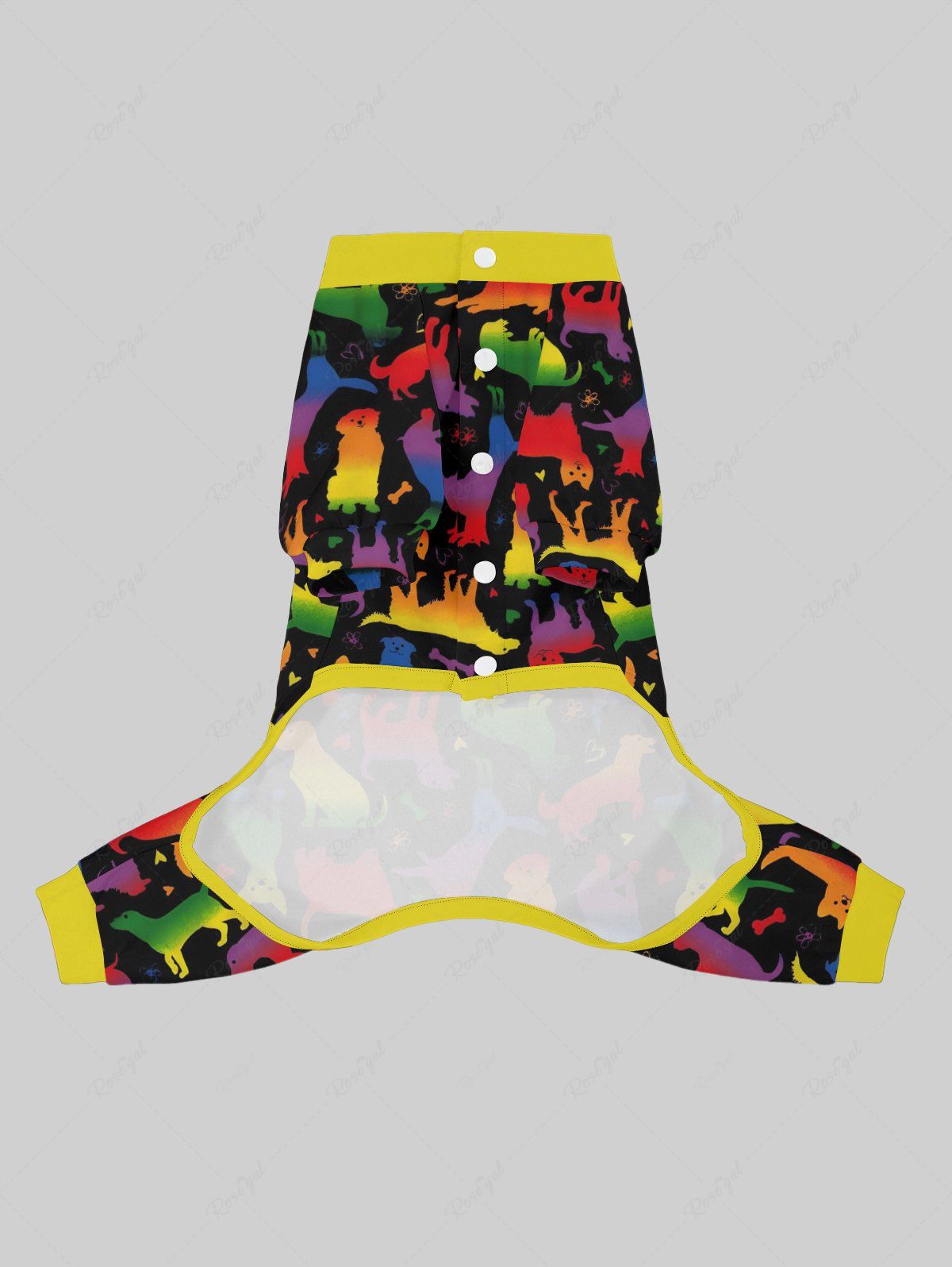 Colorful Ombre Puppy Printed Pajama Pants Dog And Owner Matching Outfits