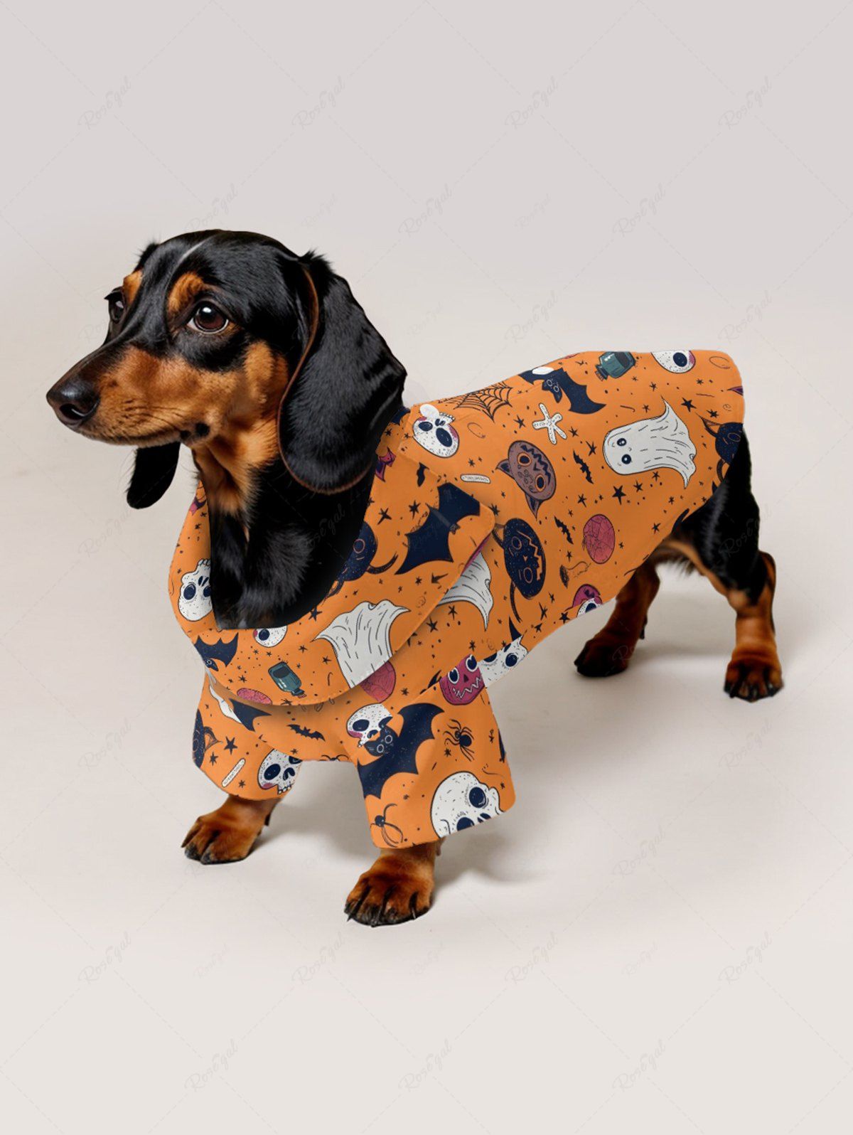 Halloween Pumpkin Skull Ghost Spider Web Print Shirts Dog and Owner Matching Outfits