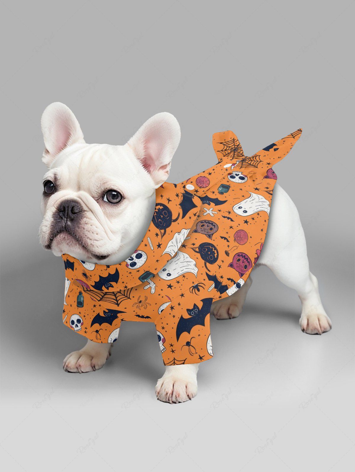 Halloween Pumpkin Skull Ghost Spider Web Print Shirts Dog and Owner Matching Outfits