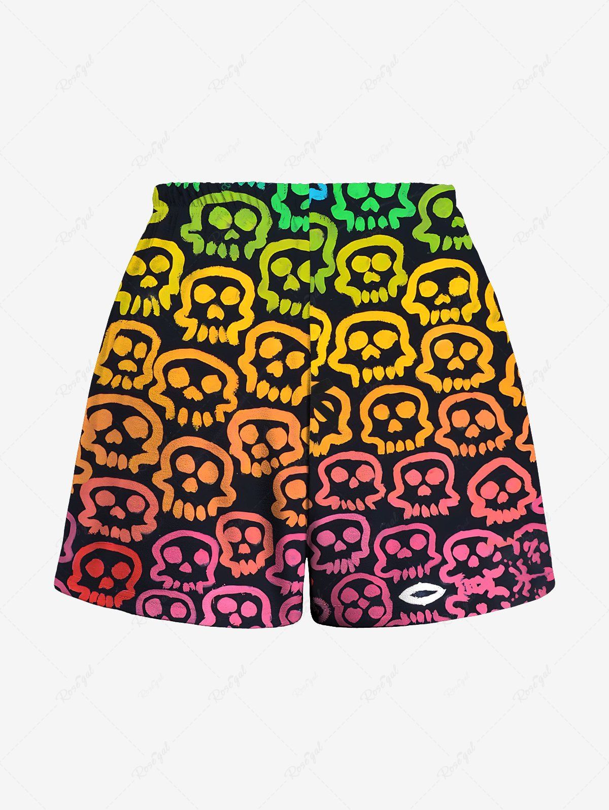 Colorful Ombre Skull Printed Halloween Pajama Dog And Owner Matching Outfits