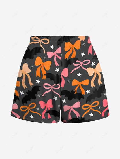 Bowknot Bat Stars Printed Halloween Pajama Dog And Owner Matching Outfits