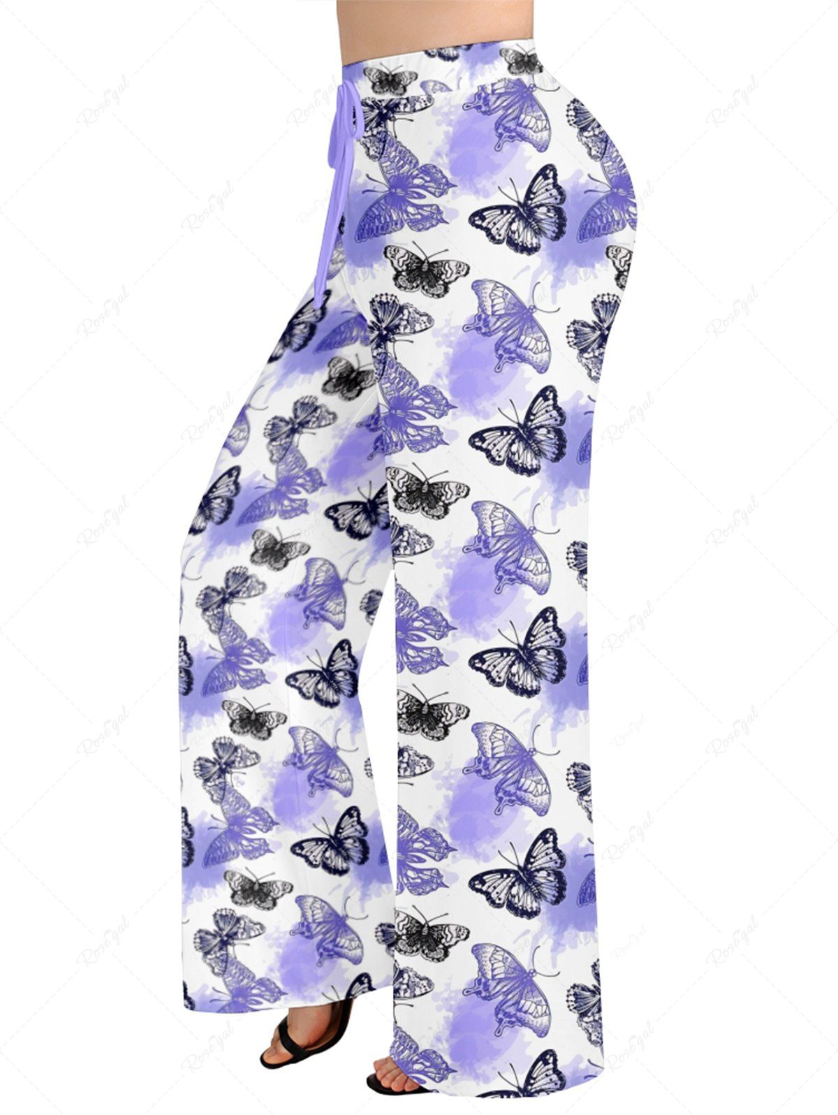 Ombre Butterfly Printed Pajama Pants Dog And Owner Matching Outfits