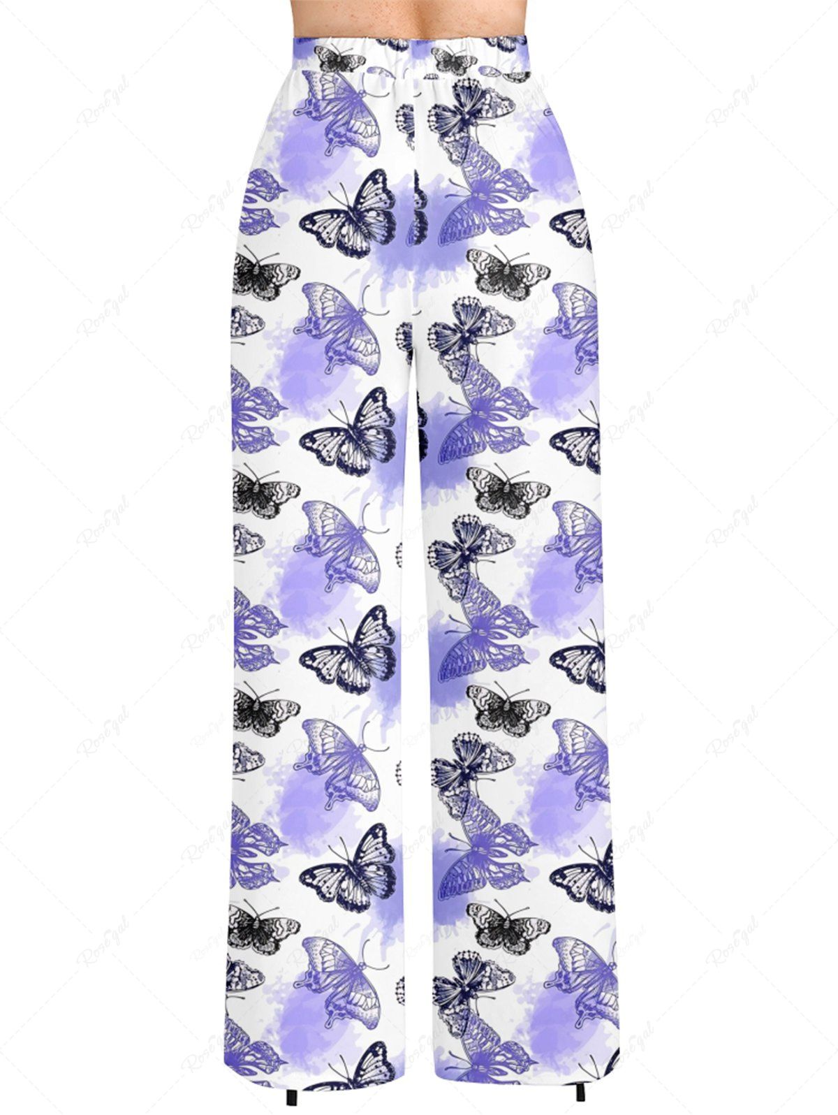 Ombre Butterfly Printed Pajama Pants Dog And Owner Matching Outfits