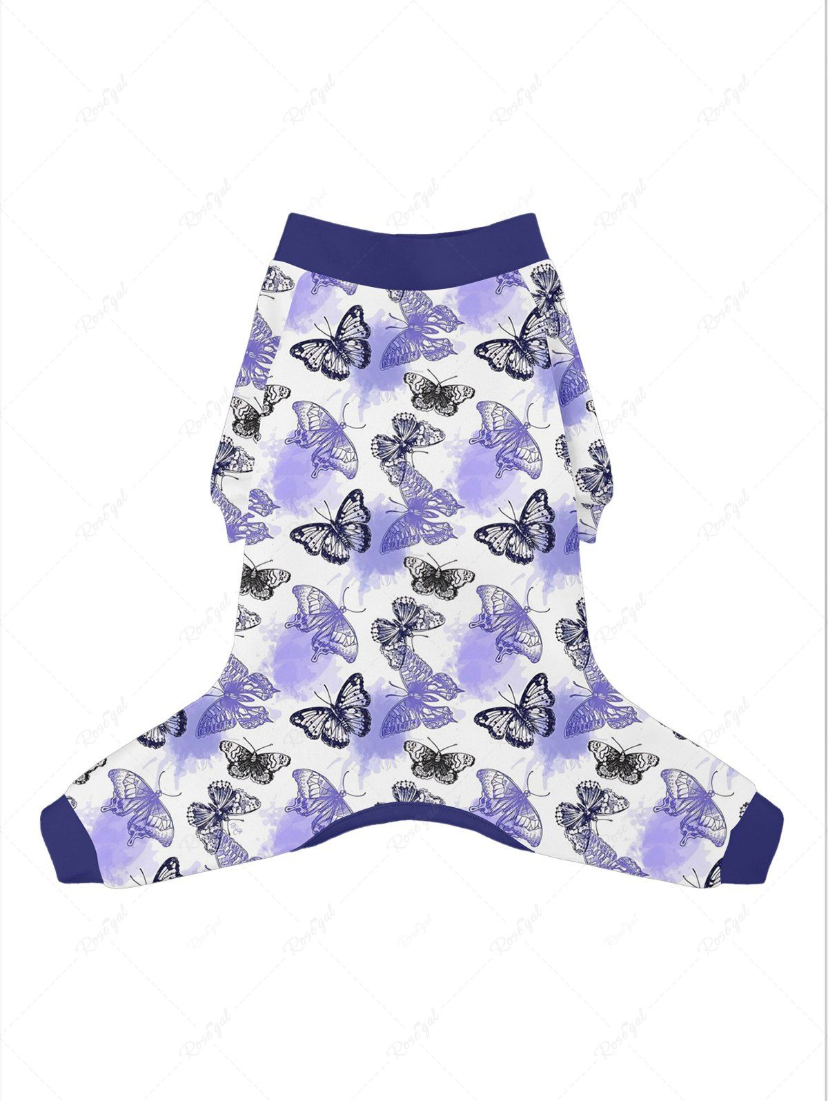 Ombre Butterfly Printed Pajama Pants Dog And Owner Matching Outfits