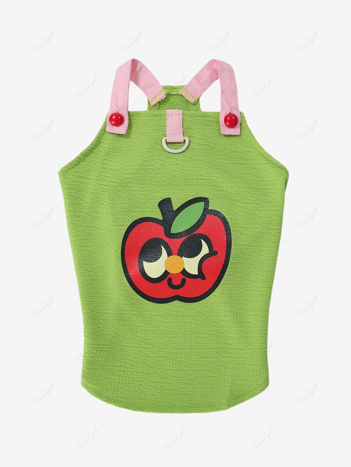 Pet's Cartoon Apple Print Tank Top
