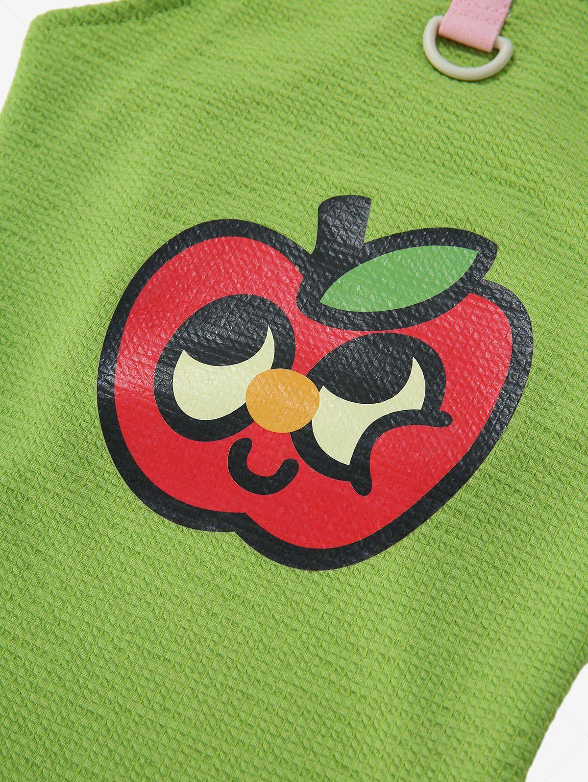 Pet's Cartoon Apple Print Tank Top