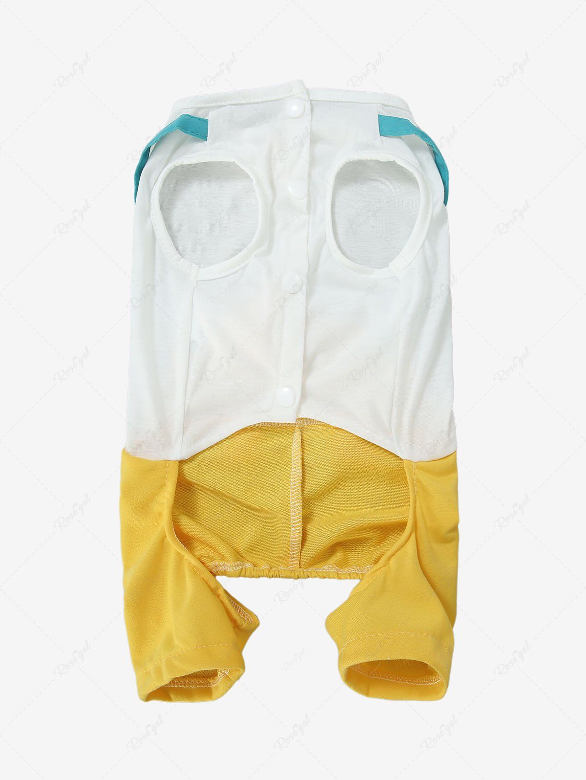 Pet's Cute Chicken Pattern Buttons Romper