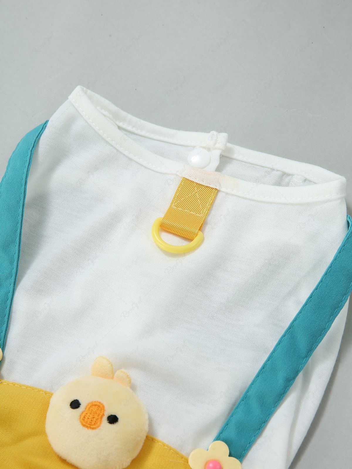 Pet's Cute Chicken Pattern Buttons Romper