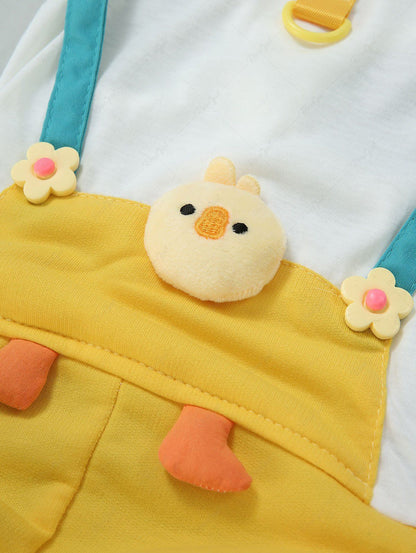 Pet's Cute Chicken Pattern Buttons Romper