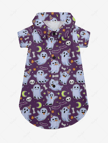 Skull Ghost Bat Moon Flower Printed Halloween Shirt Dog And Owner Matching Outfits