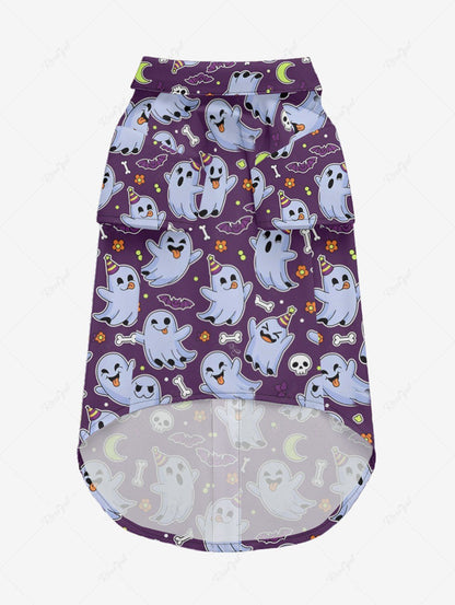 Skull Ghost Bat Moon Flower Printed Halloween Shirt Dog And Owner Matching Outfits