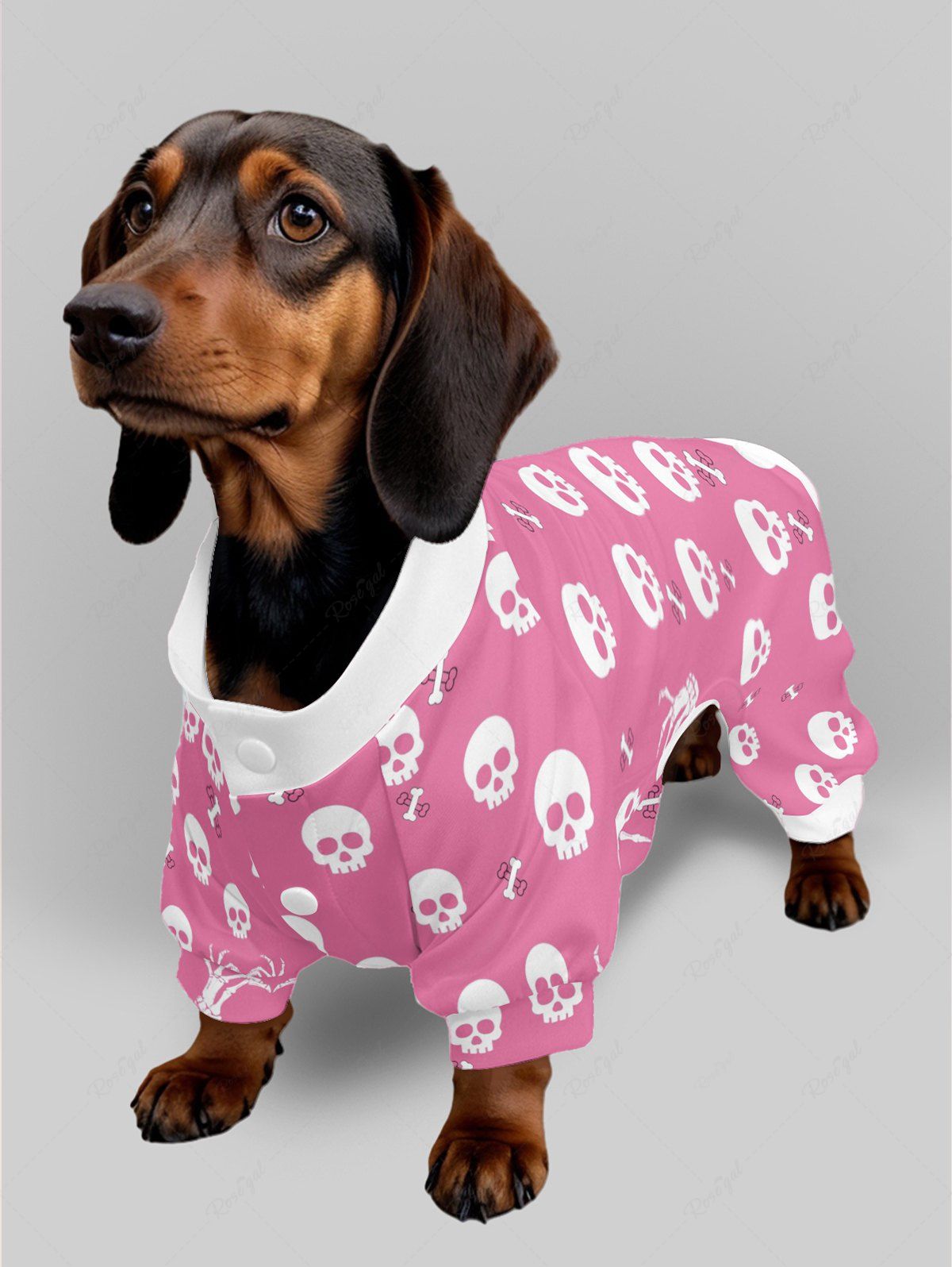 Skulls Skeleton Claw Bone Printed Pajama and Wide Leg Pants Dog and Owner Matching Outfits