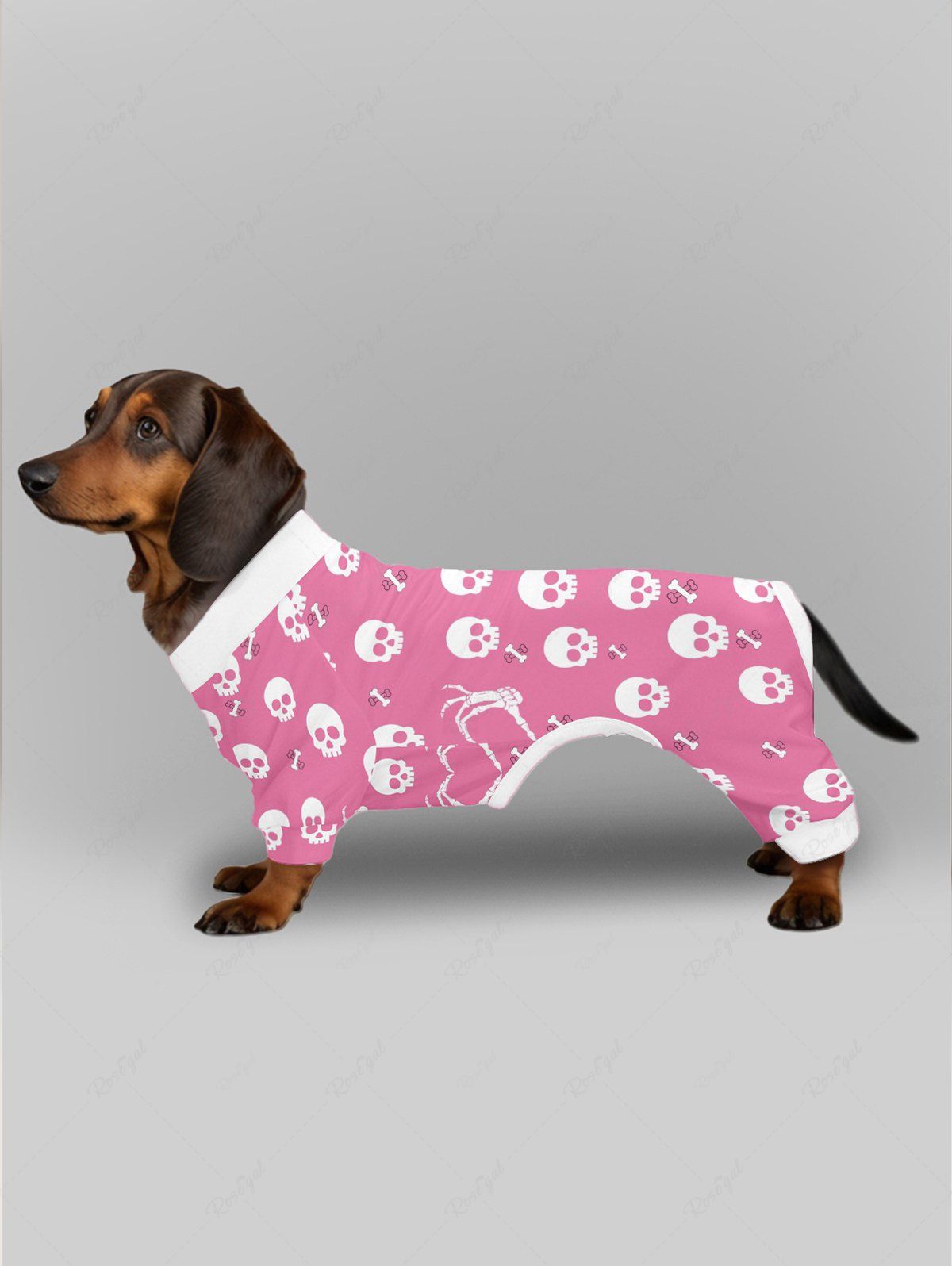 Skulls Skeleton Claw Bone Printed Pajama and Wide Leg Pants Dog and Owner Matching Outfits