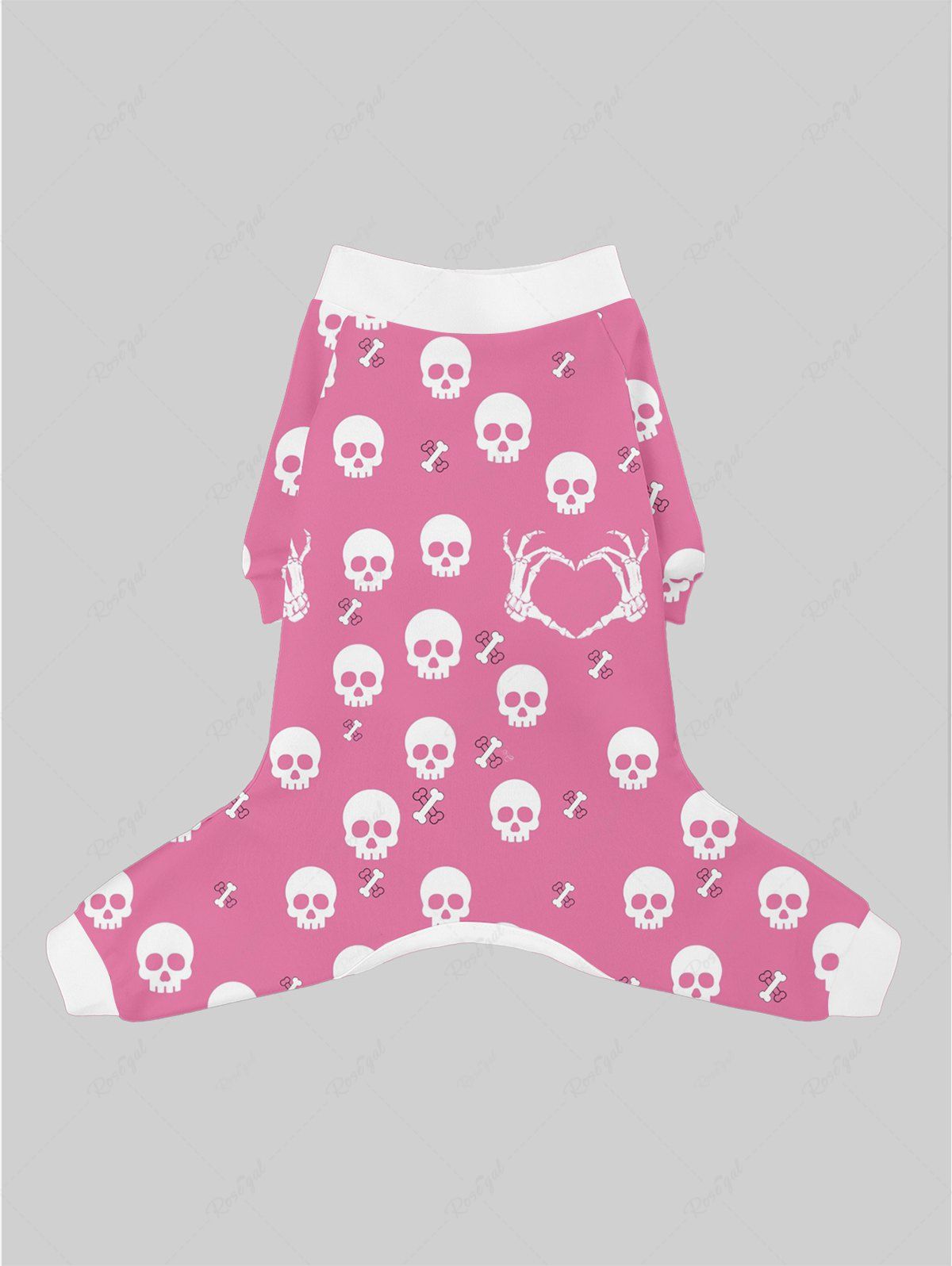 Skulls Skeleton Claw Bone Printed Pajama and Wide Leg Pants Dog and Owner Matching Outfits
