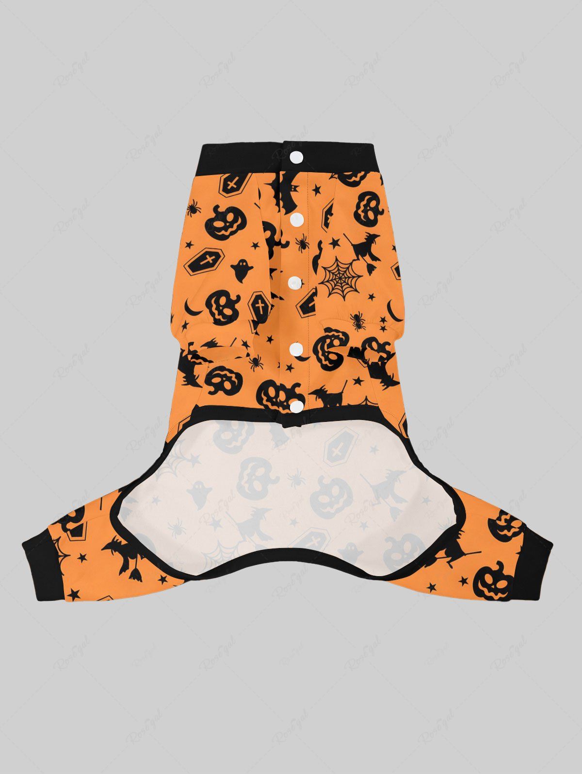 Pumpkin Bat Spider Web Printed Halloween Pajama Pants Dog And Owner Matching Outfits