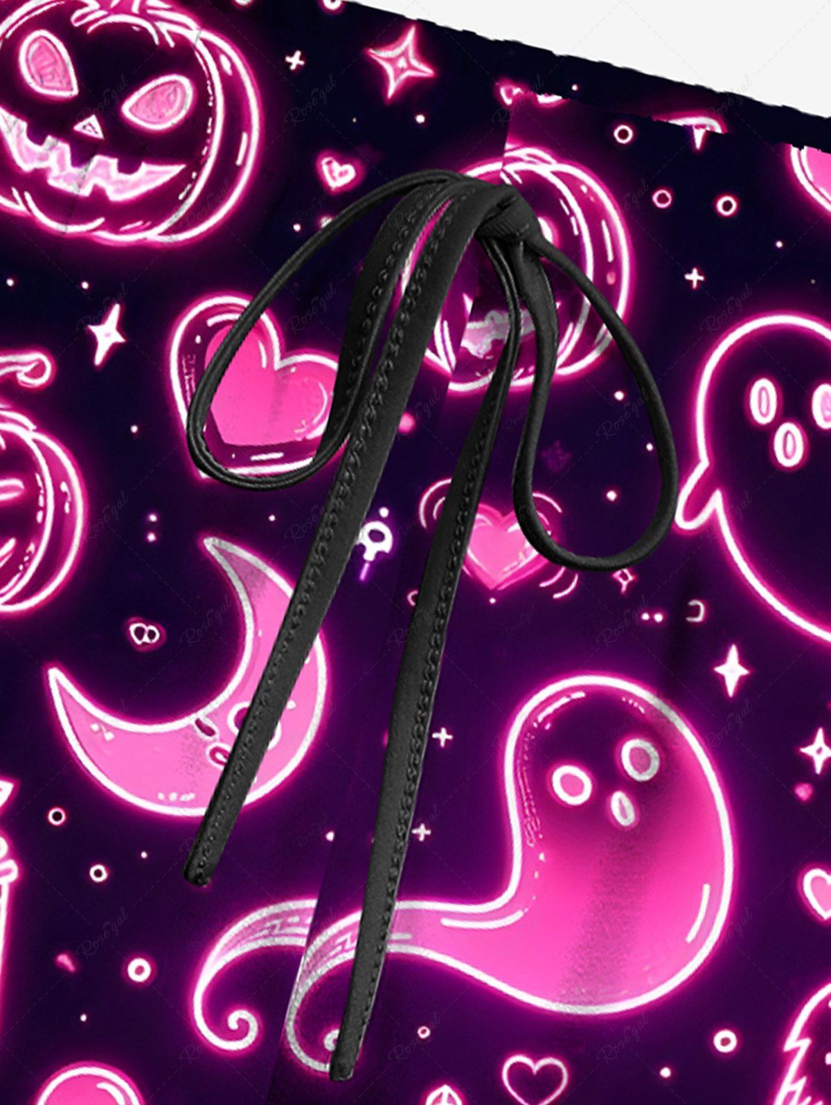 Halloween Pumpkin Ghost Moon Star Heart Print Cami Top And Boyshorts Pajama Set