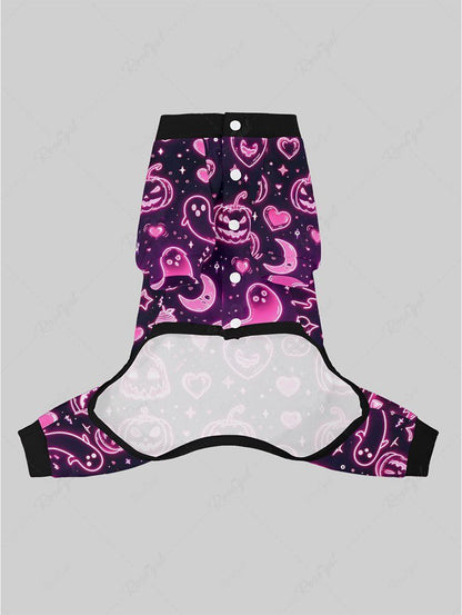 Pet's Halloween Pumpkin Ghost Moon Star Heart Print Pajama