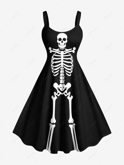Halloween Skull Skeleton Print Tank Top and Tank Dress Dog and Owner Matching Outfits