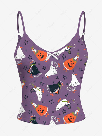 Pumpkin Wizard Duck Stars Printed Halloween Pajama Dog And Owner Matching Outfits