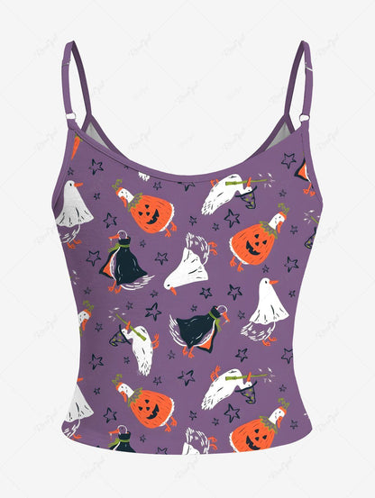 Pumpkin Wizard Duck Stars Printed Halloween Pajama Dog And Owner Matching Outfits