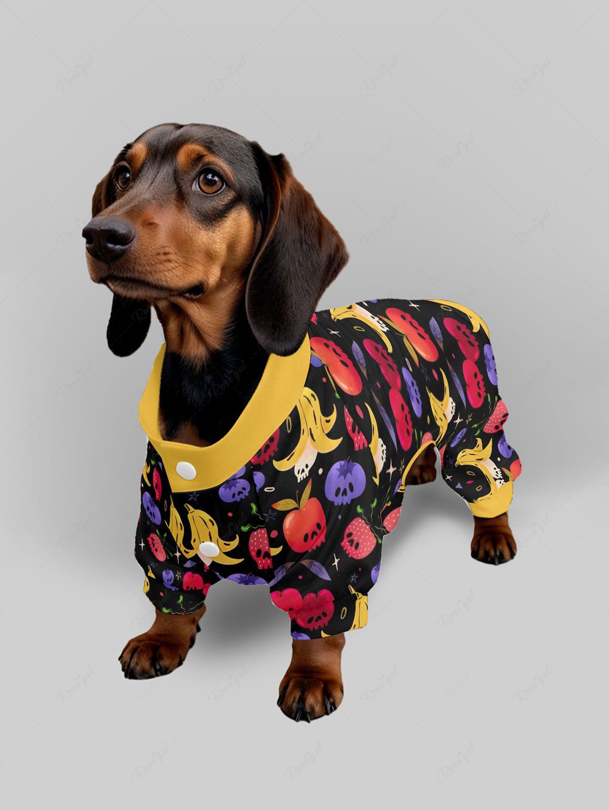 Cartoon Banana Strawberry Blueberry Cute Fruit Printed Pajama Dog And Owner Matching Outfits