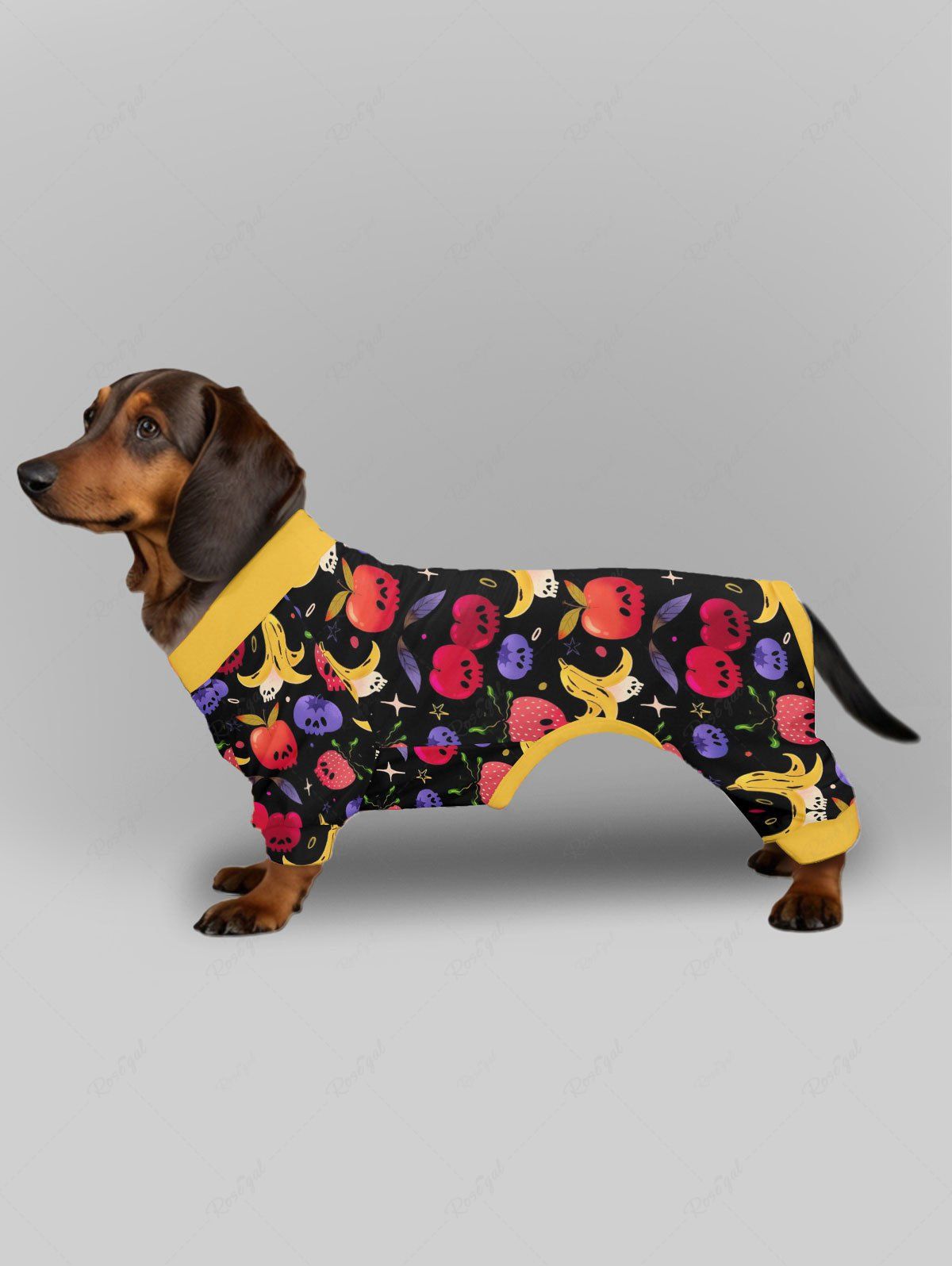 Pet's Cartoon Banana Strawberry Blueberry Cute Fruit Print Button Pajama