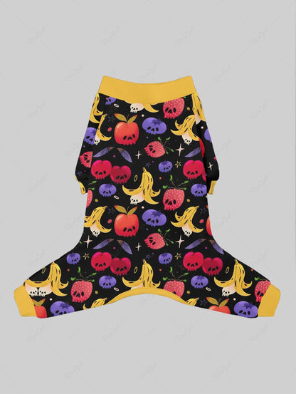 Pet's Cartoon Banana Strawberry Blueberry Cute Fruit Print Button Pajama