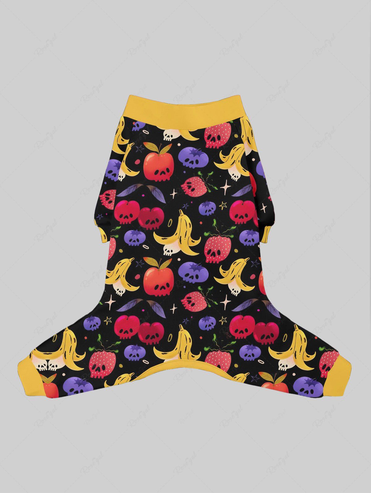 Cartoon Banana Strawberry Blueberry Cute Fruit Printed Pajama Dog And Owner Matching Outfits