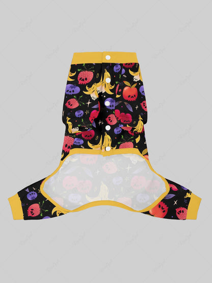 Pet's Cartoon Banana Strawberry Blueberry Cute Fruit Print Button Pajama
